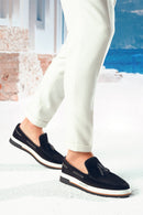 Men's Black Suede Leather Casual Loafer | Derimod Men's Black Suede Leather Casual Loafer | Derimod