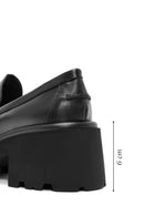 Kadın Siyah Kalın Topuklu Deri Maskülen Loafer | Derimod Kadın Siyah Kalın Topuklu Deri Maskülen Loafer | Derimod