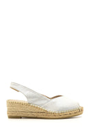 Kadın Dolgu Topuklu Burnu Açık Espadril Ayakkabı | Derimod Kadın Dolgu Topuklu Burnu Açık Espadril Ayakkabı | Derimod