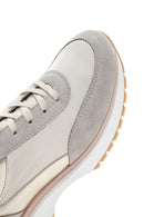 Kadın Bej Deri Süet Detaylı Sneaker | Derimod Kadın Bej Deri Süet Detaylı Sneaker | Derimod