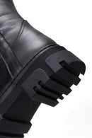 Women's Black Leather Casual Boots | Derimod Women's Black Leather Casual Boots | Derimod