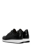 Erkek Siyah Kalın Tabanlı Deri Casual Sneaker | Derimod Erkek Siyah Kalın Tabanlı Deri Casual Sneaker | Derimod