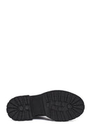 Women's Black Zippered Suede Leather Combat Boots | Derimod Women's Black Zippered Suede Leather Combat Boots | Derimod