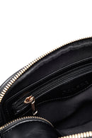 Women's Black Long Strap Patterned Crossbody Bag | Derimod Women's Black Long Strap Patterned Crossbody Bag | Derimod