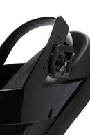 Women's Black Ankle Strap Thick Soled Jelly Sandals | Derimod Women's Black Ankle Strap Thick Soled Jelly Sandals | Derimod
