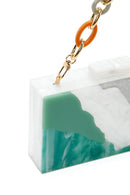 Women's Green Long Chain Strap Mini Box Bag | Derimod Women's Green Long Chain Strap Mini Box Bag | Derimod