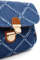Women's Blue Long Strap Jean Fabric Shoulder Bag | Derimod Women's Blue Long Strap Jean Fabric Shoulder Bag | Derimod
