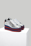 Yüksek Tabanlı Kadın Deri Sneaker | Derimod Yüksek Tabanlı Kadın Deri Sneaker | Derimod