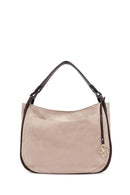 Women's Gray Long Strap Suede Shoulder Bag | Derimod Women's Gray Long Strap Suede Shoulder Bag | Derimod