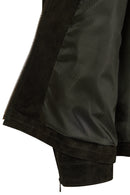 Lorenzo Male Gray Stand Collar Suede Leather Jacket | Derimod Lorenzo Male Gray Stand Collar Suede Leather Jacket | Derimod