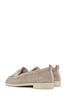 Women's Beige Suede Leather Loafer | Derimod Women's Beige Suede Leather Loafer | Derimod