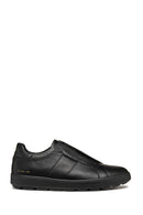 Geox Men's Black Spherica Ecub-1 Leather Sneaker | Derimod Geox Men's Black Spherica Ecub-1 Leather Sneaker | Derimod