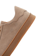 Men's Beige Nubuck Leather Sneaker | Derimod Men's Beige Nubuck Leather Sneaker | Derimod
