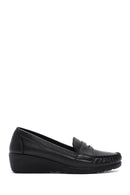 Kadın Siyah Dolgu Topuklu Loafer | Derimod Kadın Siyah Dolgu Topuklu Loafer | Derimod