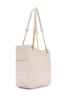 Women's Cream Printed Shoulder Bag | Derimod Women's Cream Printed Shoulder Bag | Derimod