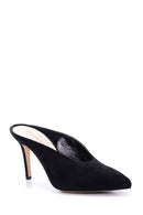 Women's Suede Heeled Slippers | Derimod Women's Suede Heeled Slippers | Derimod