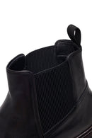 Male Black Thick-Soled Leather Chelsea Boots | Derimod Male Black Thick-Soled Leather Chelsea Boots | Derimod