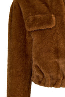 Arosa Kadın Camel Kapüşonlu Oversize Teddy Mont | Derimod Arosa Kadın Camel Kapüşonlu Oversize Teddy Mont | Derimod