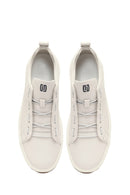 Male White Lace-Up Leather Sneaker | Derimod Male White Lace-Up Leather Sneaker | Derimod