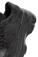 Women's Black Lace-Up Thick Soled Sneaker | Derimod Women's Black Lace-Up Thick Soled Sneaker | Derimod