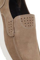 Erkek Vizon Nubuk Deri Comfort Loafer | Derimod Erkek Vizon Nubuk Deri Comfort Loafer | Derimod