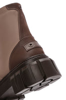 Women's Mink Leather Zippered Boots | Derimod Women's Mink Leather Zippered Boots | Derimod