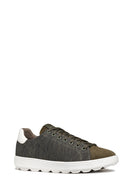Geox Men's Khaki Spherica Ecub-1 Lace-Up Sneaker | Derimod Geox Men's Khaki Spherica Ecub-1 Lace-Up Sneaker | Derimod