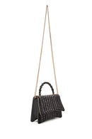 Kadın Antrasit Uzun Askılı Taşlı Mini Kol Çantası | Derimod Kadın Antrasit Uzun Askılı Taşlı Mini Kol Çantası | Derimod