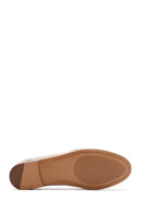 Kadın Bej Deri Tokalı Klasik Loafer | Derimod Kadın Bej Deri Tokalı Klasik Loafer | Derimod