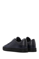 Men's Navy Blue Leather Sneaker | Derimod Men's Navy Blue Leather Sneaker | Derimod