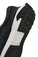 Men's Navy Blue Thick Sole Lace-Up Suede Leather Sneakers | Derimod Men's Navy Blue Thick Sole Lace-Up Suede Leather Sneakers | Derimod