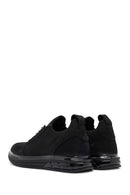 Men's Black Thick Sole Lace Up Fabric Sneaker | Derimod Men's Black Thick Sole Lace Up Fabric Sneaker | Derimod
