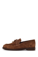 Woman Walnut Buckled Suede Masculine Loafer | Derimod Woman Walnut Buckled Suede Masculine Loafer | Derimod