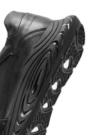 Men's Black Lace-up Leather Sneaker | Derimod Men's Black Lace-up Leather Sneaker | Derimod