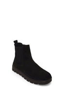 Male Black Thick-Soled Nubuck Leather Chelsea Boots | Derimod Male Black Thick-Soled Nubuck Leather Chelsea Boots | Derimod
