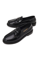 Kadın Siyah Deri Maskülen Loafer | Derimod Kadın Siyah Deri Maskülen Loafer | Derimod