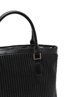 Kadın Siyah Uzun Askılı Baskılı Kol Çantası | Derimod Kadın Siyah Uzun Askılı Baskılı Kol Çantası | Derimod