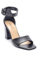 Women's Leather Heeled Sandals | Derimod Women's Leather Heeled Sandals | Derimod