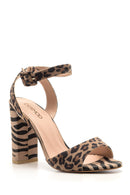 Kadın Leopar Desenli Topuklu Ayakkabı | Derimod Kadın Leopar Desenli Topuklu Ayakkabı | Derimod