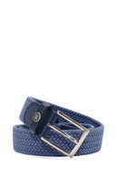 Men's Blue Braided Leather Belt | Derimod Men's Blue Braided Leather Belt | Derimod