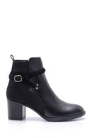 Women's Buckle Detailed Heeled Boots | Derimod Women's Buckle Detailed Heeled Boots | Derimod