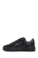 Erkek Siyah Bağcıklı Deri Sneaker | Derimod Erkek Siyah Bağcıklı Deri Sneaker | Derimod