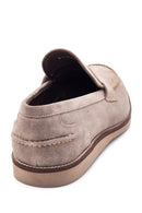 Erkek Vizon Süet Deri Loafer | Derimod Erkek Vizon Süet Deri Loafer | Derimod