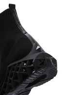 Women's Black Thick Sole High Top Sneaker | Derimod Women's Black Thick Sole High Top Sneaker | Derimod