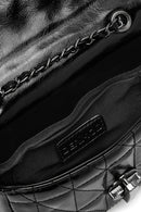Women's Black Chain Strap Mini Quilted Crossbody Bag | Derimod Women's Black Chain Strap Mini Quilted Crossbody Bag | Derimod