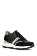 Geox Women's Black Desya Thick Soled Leather Sneaker | Derimod Geox Women's Black Desya Thick Soled Leather Sneaker | Derimod