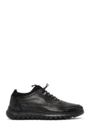 Men's Black Lace-Up Leather Casual Sneaker | Derimod Men's Black Lace-Up Leather Casual Sneaker | Derimod