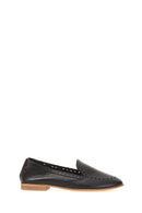 Black Perforated Women's Leather Shoes | Derimod Black Perforated Women's Leather Shoes | Derimod