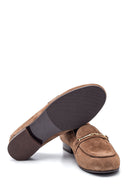 Kadın Deri Tokalı Süet Loafer | Derimod Kadın Deri Tokalı Süet Loafer | Derimod
