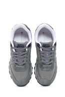 Hammer Jack Men's Gray Peru Suede Leather Sneaker | Derimod Hammer Jack Men's Gray Peru Suede Leather Sneaker | Derimod